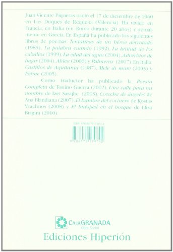 la hora de irse (poesia hiperion)