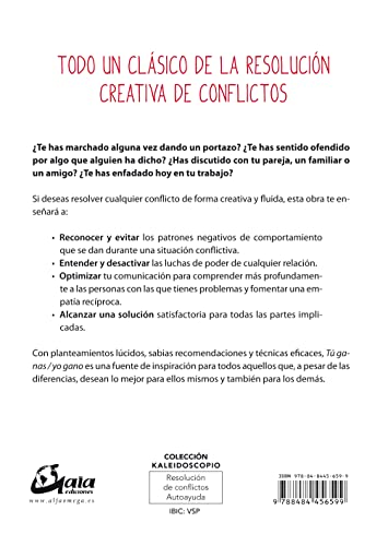 tú ganas, yo gano. cómo resolver conflictos creativamente ... y disfrutar con las soluciones