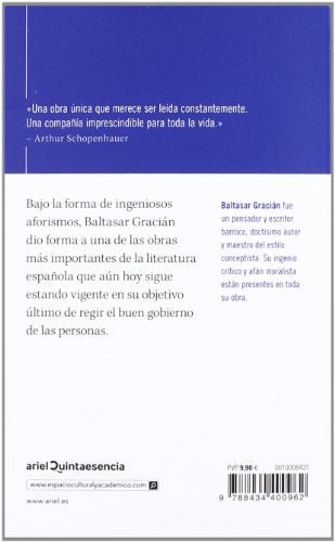 el arte de la prudencia: edición de emilio blanco (quintaesencia)