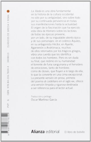 ilíada (el libro de bolsillo - clásicos de grecia y roma)
