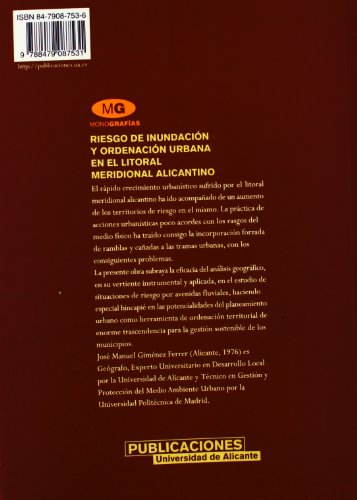 riesgo de inundación y ordenación urbana en el litoral meridional alicantino (monografías)