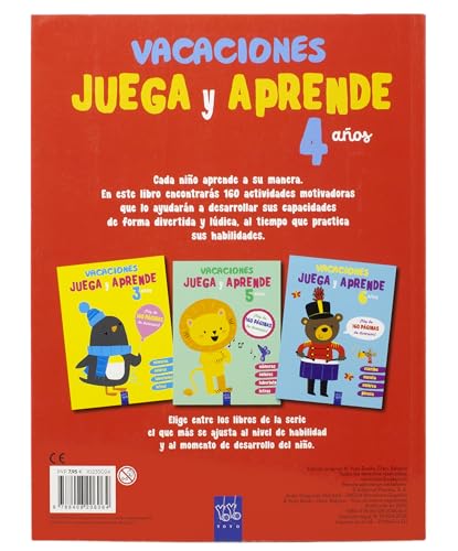 Vacaciones. Juega y aprende. 4 años
