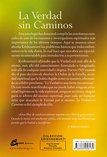 la verdad sin caminos: antología fundamental de enseñanzas