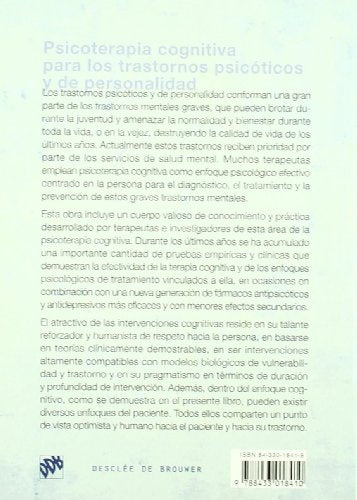 psicoterapia cognitiva para los trastornos psicóticos y de personalidad (biblioteca de psicología)