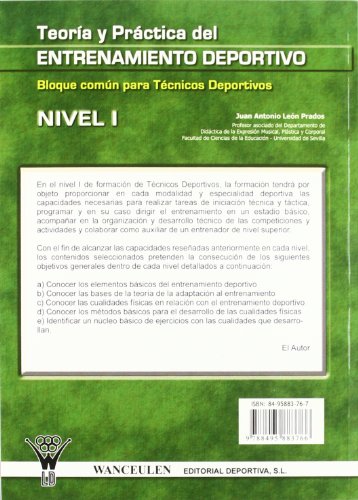 Teoría Y Práctica Del Entrenamiento Deportivo. Nivel I