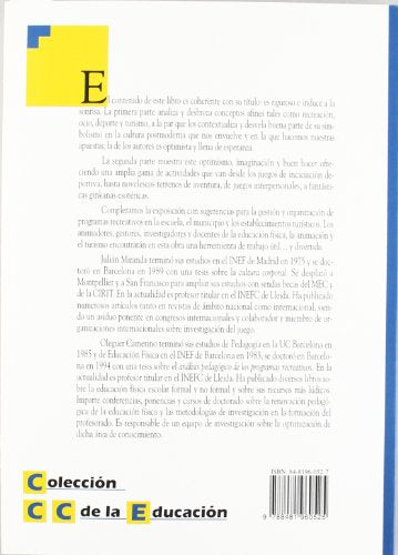 RECREACION Y LA ANIMACION DEPORTIVA (CIENCIAS DE LA EDUCACION)