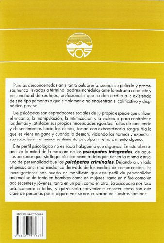 psicópatas integrados: perfil psicológico y personalidad: 9 (psicología jurídica)