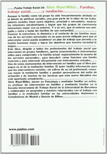 familias, trabajo social y mediación: 1 (psicología psiquiatría psicoterapia)