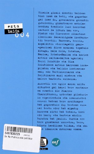 de re publica edo politikaz: 4 (eztabaida)
