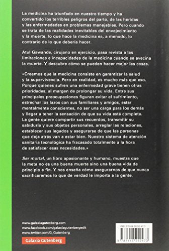 ser mortal: la medicina y lo que importa al final (ensayo)