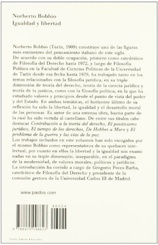 igualdad y libertad: introducción de gregorio peces-barba: 1 (pensamiento contemporáneo)
