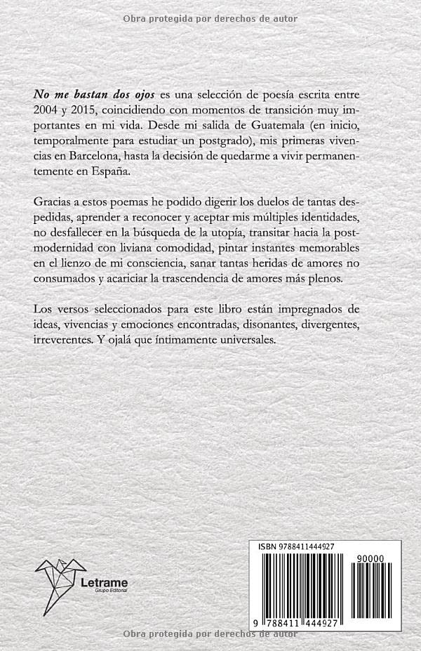 no me bastan dos ojos.poesía cotidiana para momentos especiales: 01