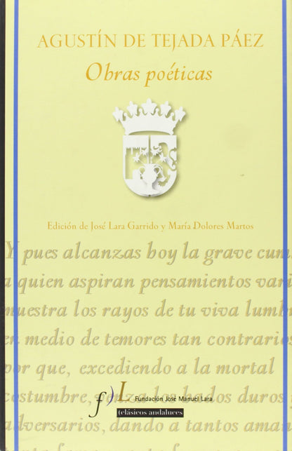 OBRAS POETICAS DE AGUSTIN DE TEJADA PAEZ (SIN COLECCION)