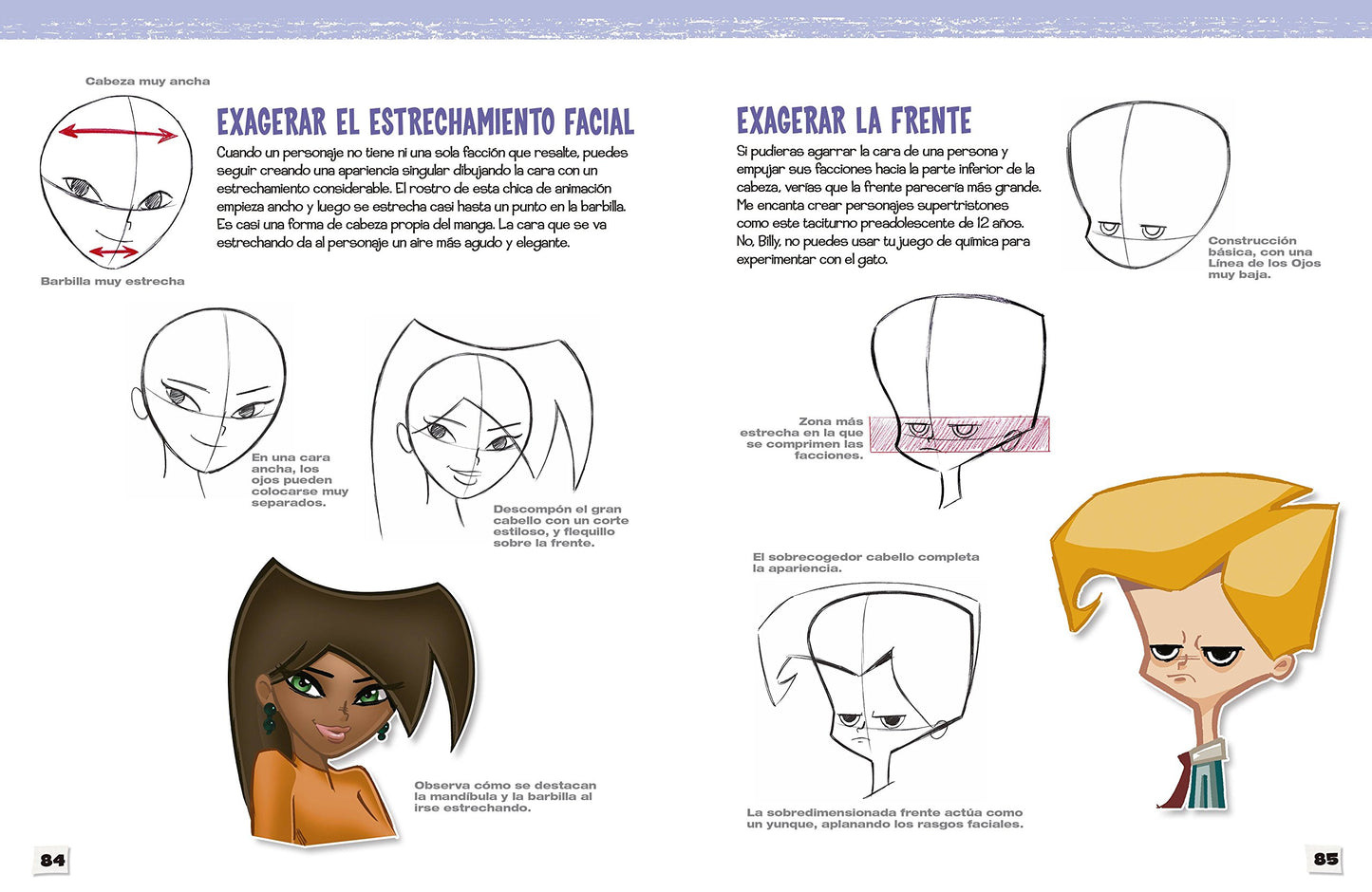 dibujar caricaturas cara y expresiones: cómo dibujar paso a paso cabezas y facciones divertidas (aprender a dibujar paso a paso)