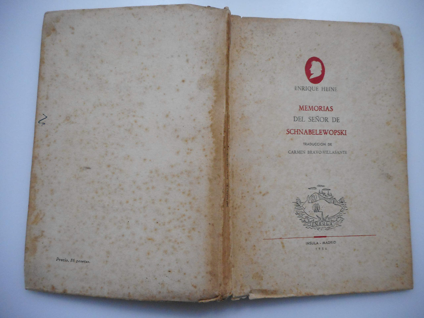 memorias del señor de schnabelewopski: heinrich heine (clasicos)