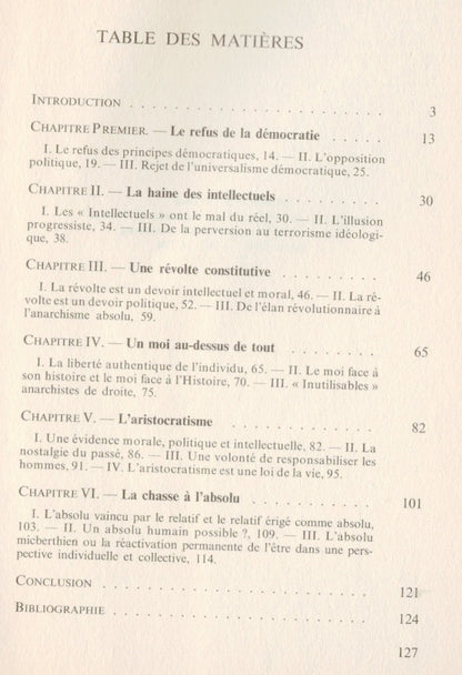 Les anarchistes de droite