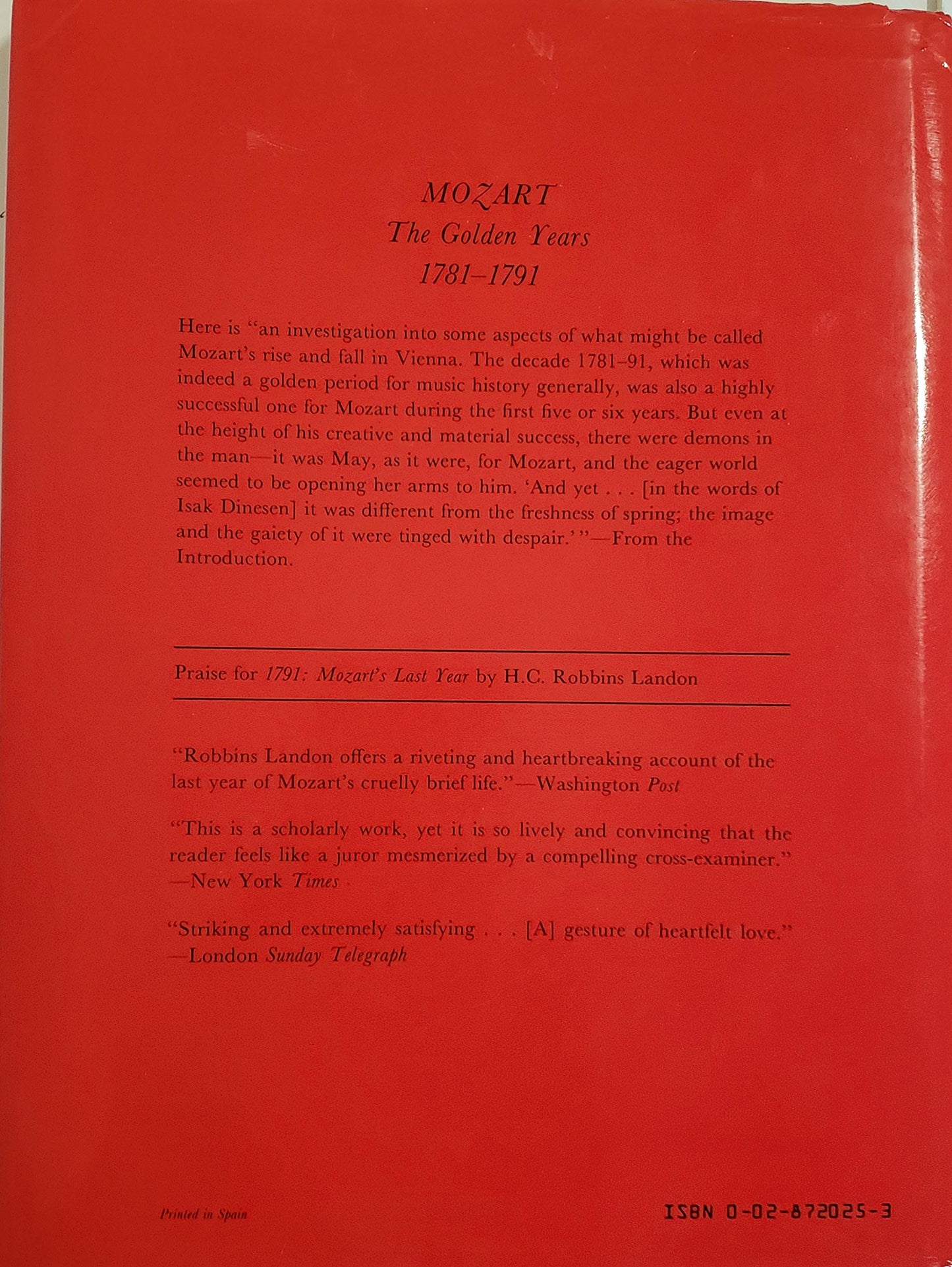 mozart, the golden years, 1781-1791