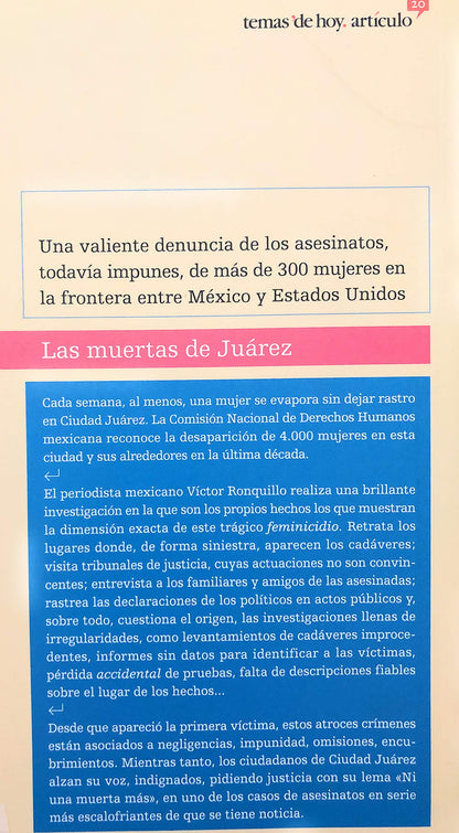 Las muertas de Juárez (Artículo 20)