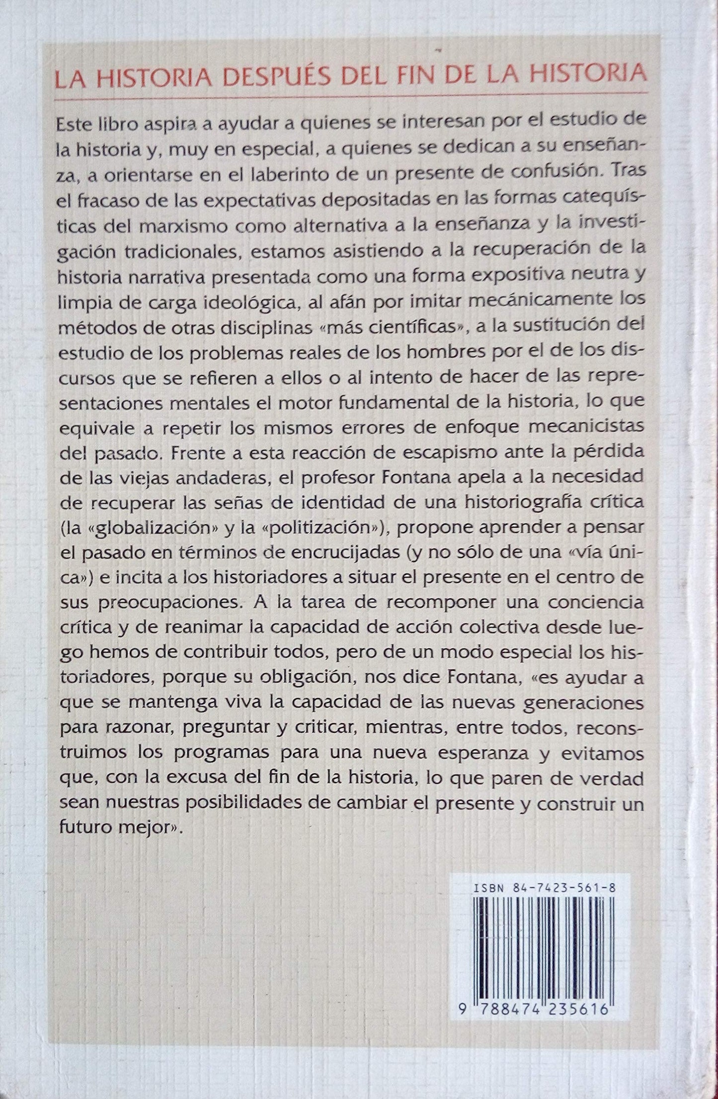 historia despues del fin de la historia, la